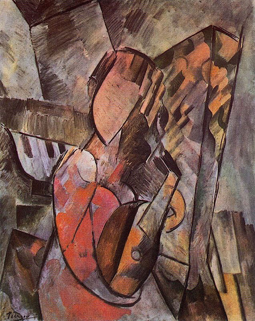 Picasso Woman with mandolin 1909